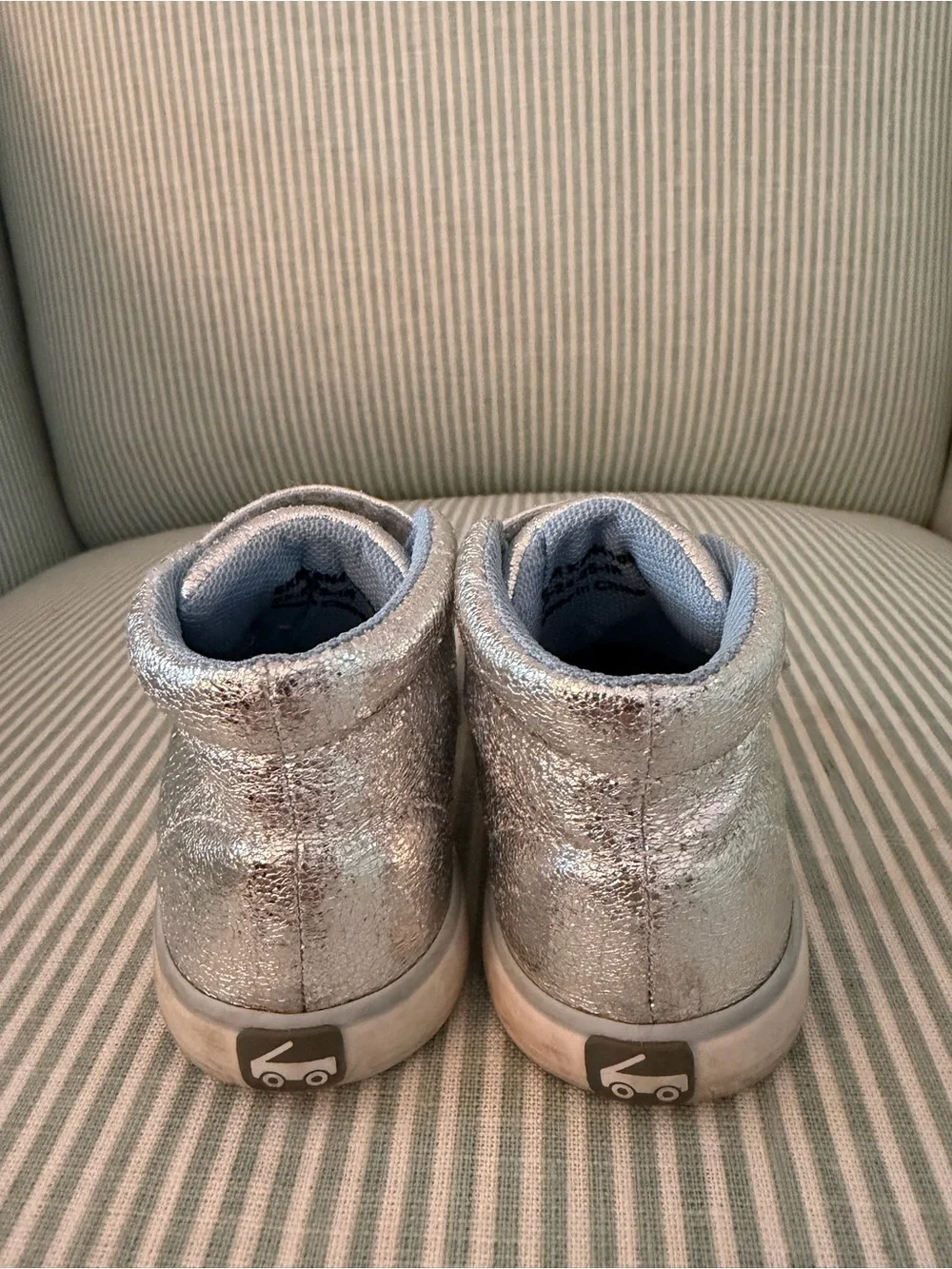 See Kai Run Kids Sparkle Silver Velcro Sneakers